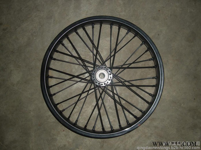 **:16x1.75出口钢圈轮子 电泳黑色辐条圈 空心橡胶轮 实心橡胶轮图2