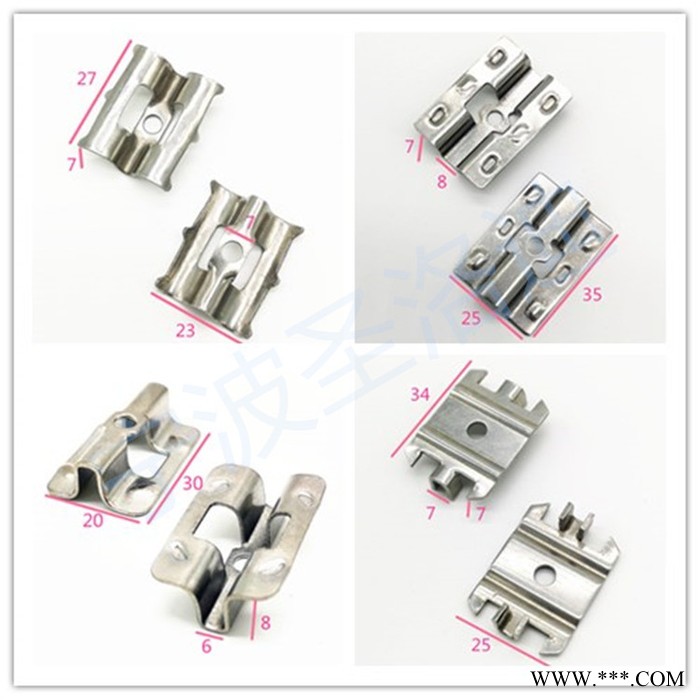 不锈钢地板扣件 重竹地板扣件 菠萝格地板卡扣 6刺咖啡色不锈钢扣件 黑色电泳漆8点扣件图6