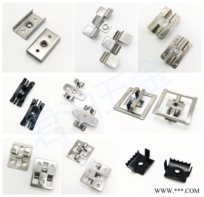 不锈钢地板扣件 重竹地板扣件 菠萝格地板卡扣 6刺咖啡色不锈钢扣件 黑色电泳漆8点扣件图3