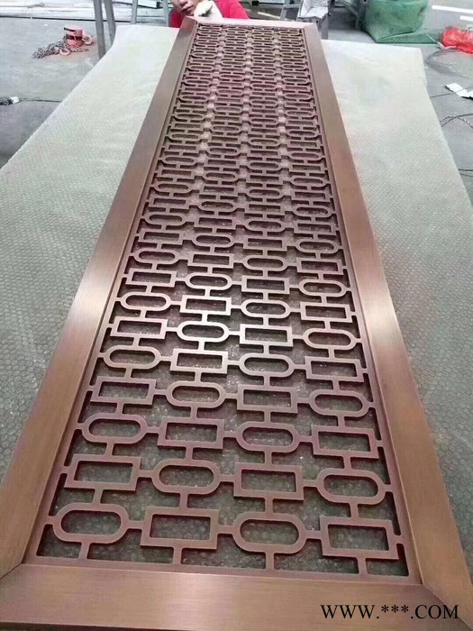 316玫瑰金不锈钢格栅电镀厂家  环保彩色不锈钢屏风图片图3