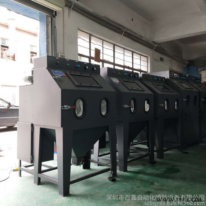 百鑫6050无尘手动喷砂机 电镀干式喷涂机自动化设备定制 除锈喷砂机图4