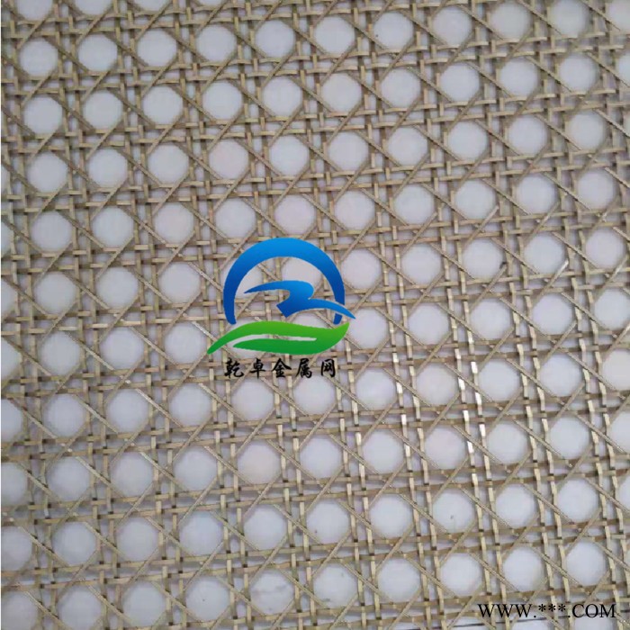乾卓金属网 电镀仿古做旧金属网 土豪金幕墙网 金色扁条吊顶网图7