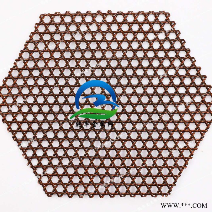 乾卓金属网 电镀仿古做旧金属网 土豪金幕墙网 金色扁条吊顶网图8