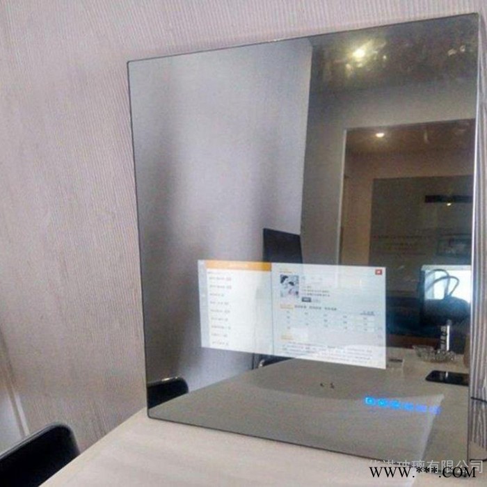 河北镜面玻璃 不导电镀膜玻璃生产中 后边可放液晶显示屏的透视镜图6