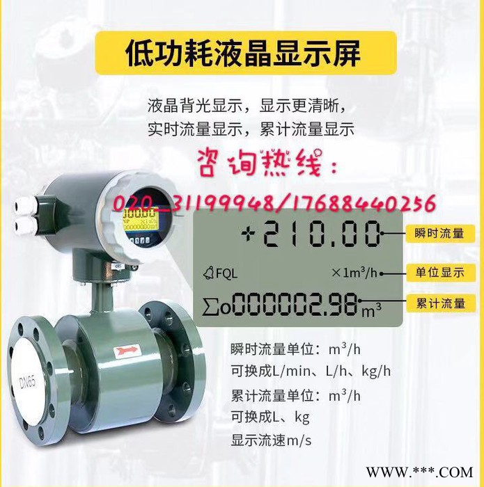 广州不锈钢卫生型电磁流量计,电镀水流量计,污水流量计图2