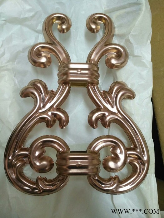 304钛金不锈钢【花开富贵】 不锈钢门花电镀厂家 304玫瑰金不锈钢宝瓶门花电镀厂家 304不锈钢花开富贵门花电图片图4