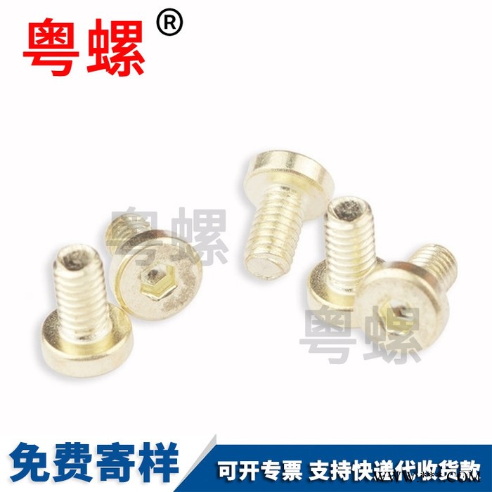 碳钢电镀金色M2.54.5平头内六角螺丝 深圳供应商供应内六角螺丝 定制图5