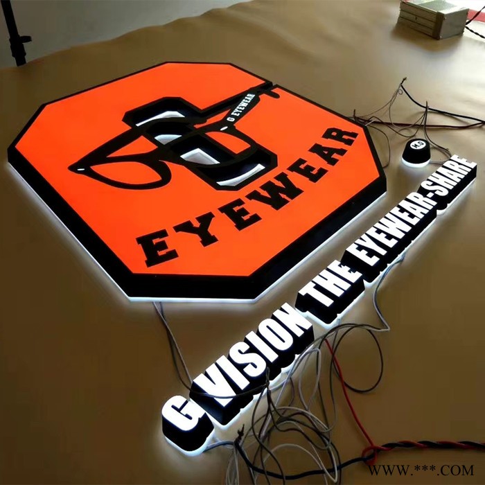 LED发光字 精工电镀背水晶发光 字背发光字厂家定制图8