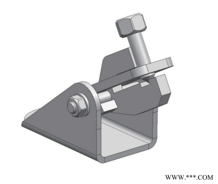 抗震支吊架配件 热镀锌 电镀 封闭折弯底座 厚度5.8MM图4