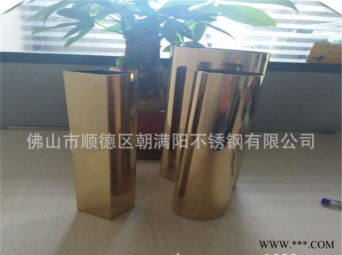 304不锈钢镜面玫瑰金管 真空电镀直销图3