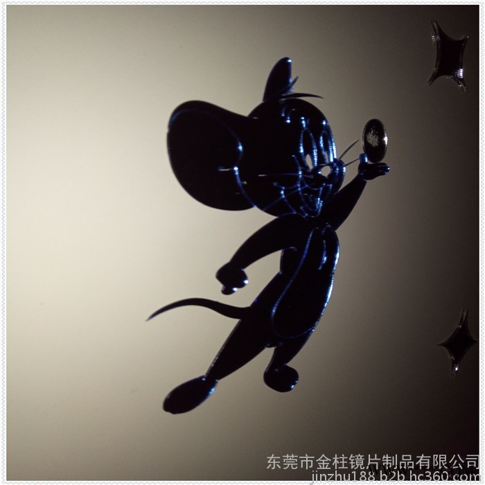 压克力带胶镜子 亚克力玩具镜 真空电镀亚克力镜片 安全不割手塑料镜片图2