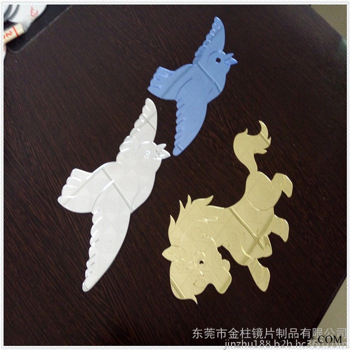 压克力带胶镜子 亚克力玩具镜 真空电镀亚克力镜片 安全不割手塑料镜片图3