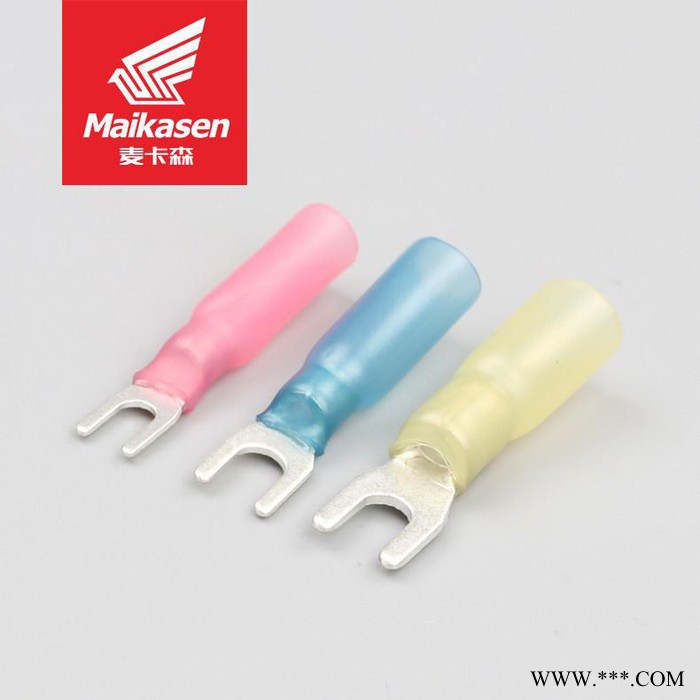 麦卡森SHB 叉型冷压端子 透明叉型端子 出口端子 U形 电镀 热缩 连接器端子图2