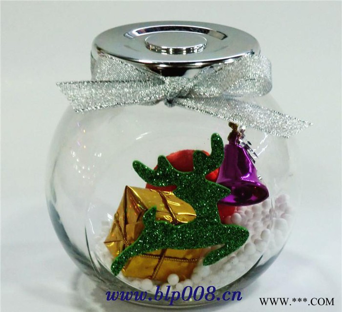 订做大号电镀盖扁鼓装饰瓶食品展示包装可侧放的瓶子图2