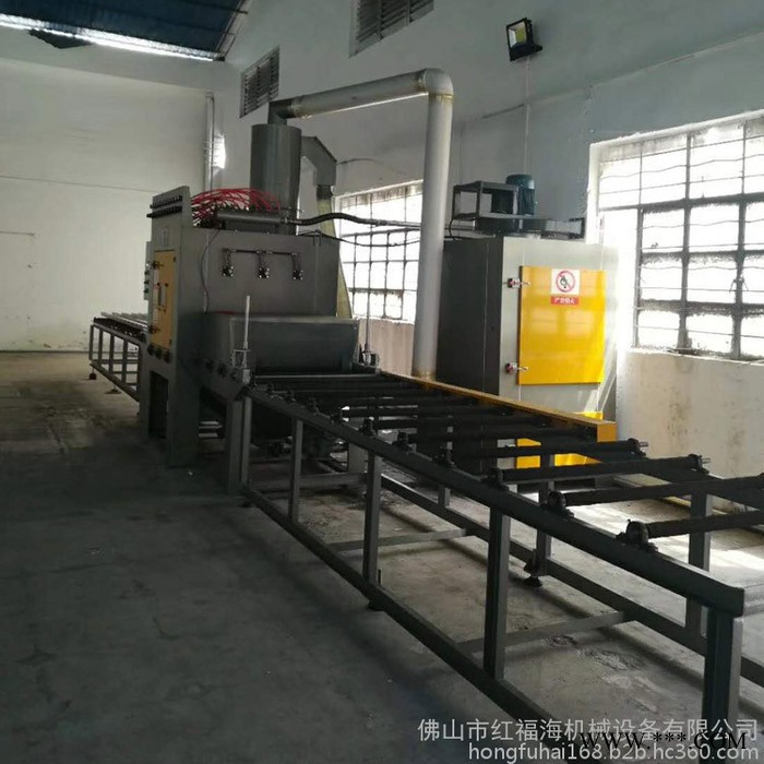 喷砂机佛山抛丸机厂家平面输送自动式喷沙机电镀挂具脱漆处理抛丸机图4
