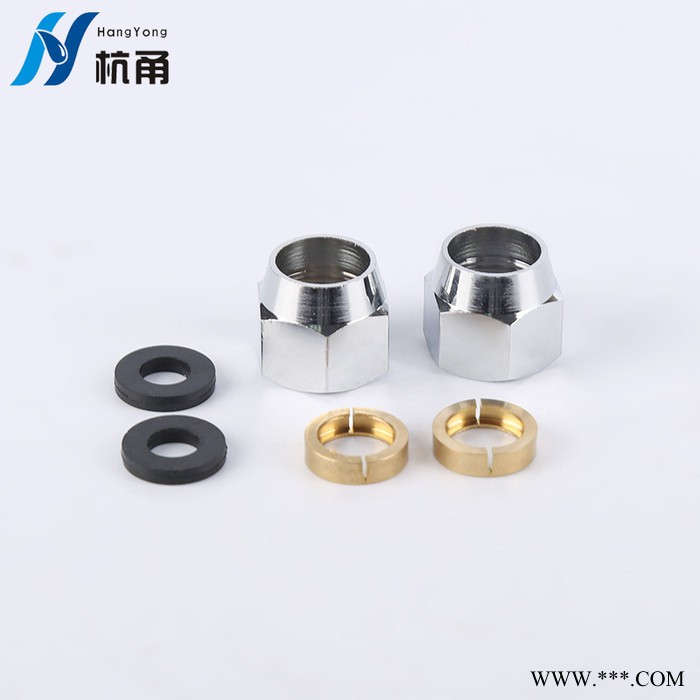 杭甬现供应3分/4分/6分燃气管专用螺帽 **全铜电镀燃气管接头图2