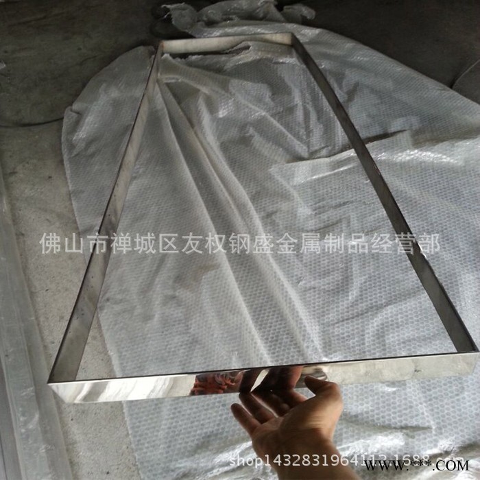 电镀欧式异型45度线切割装饰画框 镀钛玫瑰金背景墙不锈钢画框图3