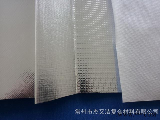 供应四层结构镀铝膜无纺布，铝膜无纺布，镀铝无纺布，电镀无纺布，喷铝无纺布图1