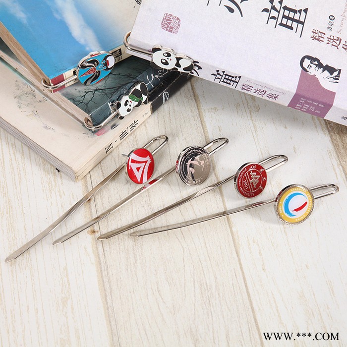 金属书签定制 电镀烤漆学校书签批发 脸谱书签厂家批发 定做圆形创意书签 商务礼品外贸定制图3