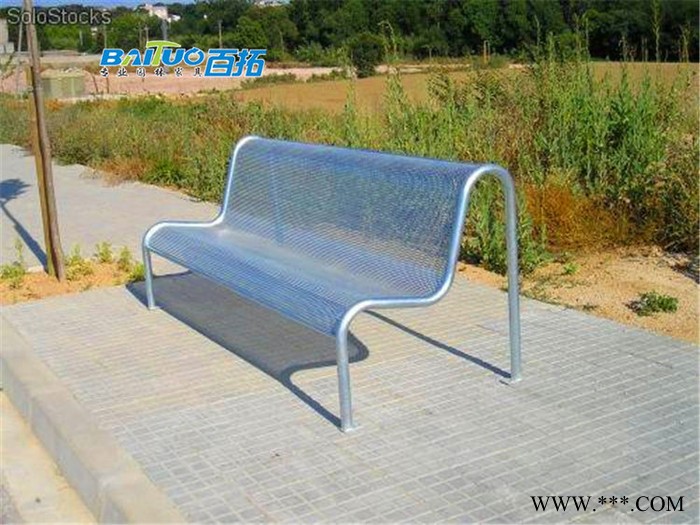 烤漆金属网格长椅 花园休闲椅 电镀烤漆的花园休闲椅户外金属椅图5