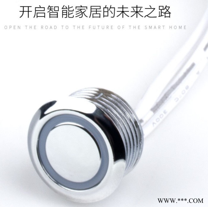 工厂直销PC电镀触摸开关16mm蓝灯3V-12V无极调光开关 LED灯带调光开关 家电台灯触控电源开关图3