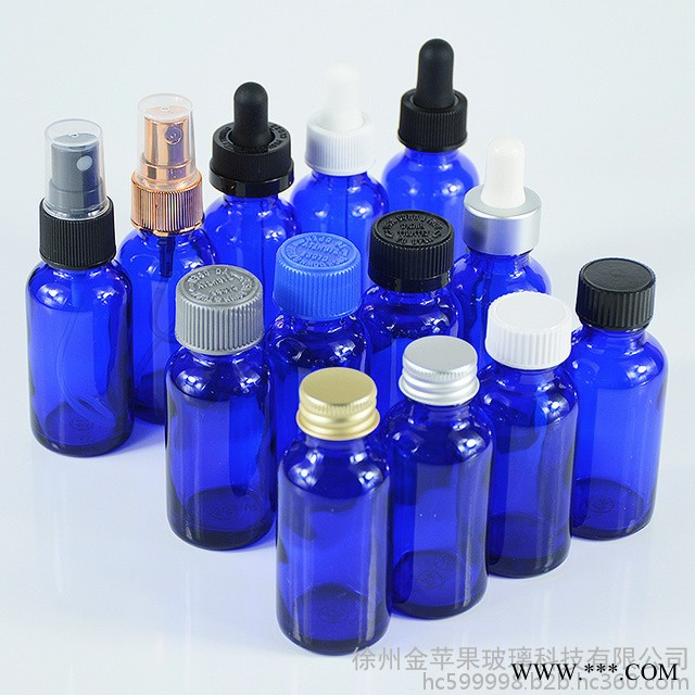 现货 金苹果 30ml蓝色绿色黑色玻璃瓶波斯顿瓶波士顿瓶喷雾 精油瓶 烟油瓶 精华液瓶 分装瓶.可喷涂 蒙砂 印刷 电镀图3