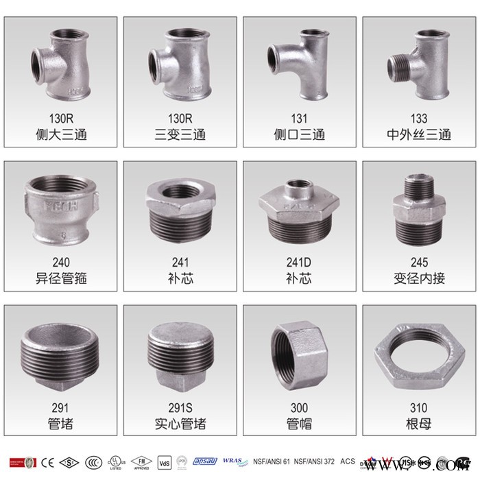 迈特管件山东迈特管件MECH管件 玫德迈克企标管件迈特圆边方边管件电镀锌热镀锌**图3