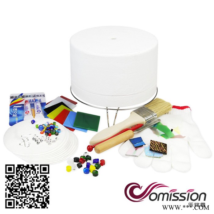 曼德1707021-15 DIY工具 热熔彩色玻璃制作手工饰品 高温微波热弯炉小窑炉套装图4