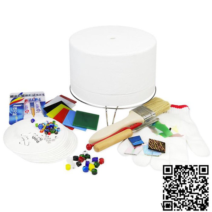 曼德1707021-15 DIY工具 热熔彩色玻璃制作手工饰品 高温微波热弯炉小窑炉套装图5
