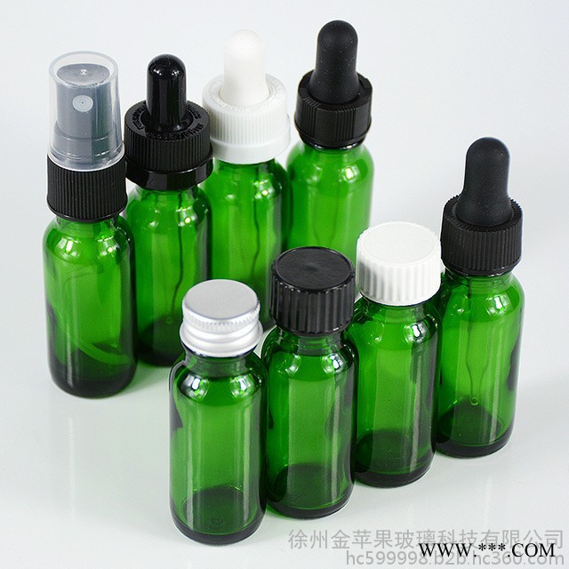 现货 金苹果 15ml蓝色绿色玻璃瓶波斯顿瓶波士顿瓶 喷雾瓶 精油瓶 烟油瓶 精华液瓶 分装瓶.可喷涂 蒙砂 印刷 电镀图2