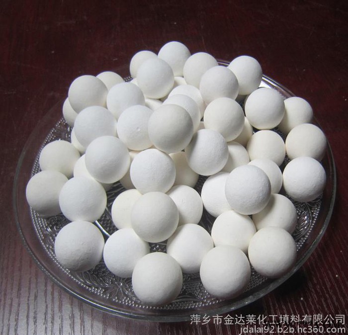 惰性氧化铝瓷球 氧化铝瓷球价格 惰性瓷球厂家  惰性氧化铝瓷球厂家 萍乡金达莱 填料图2