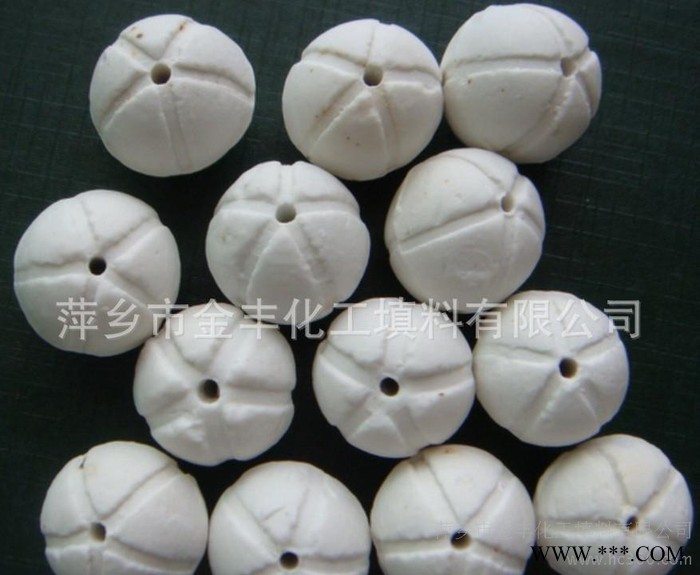 供应金丰氧化铝开孔瓷球 多孔瓷球环保化工填料图5