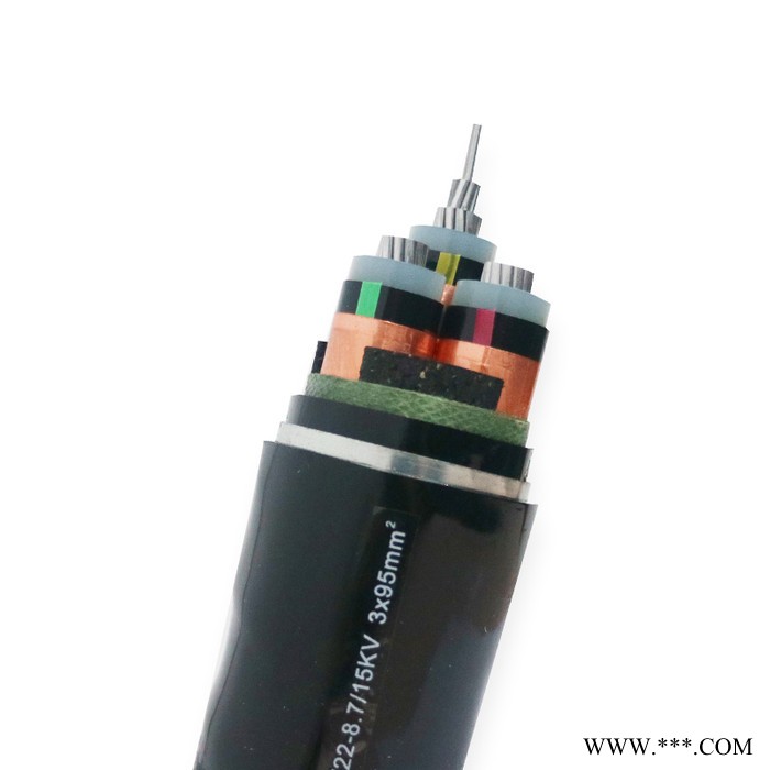 沈鹏ZR YJLV22 8.7/15KV 3X95 铝高压价格 铝电缆 铝线 价格 电线电缆厂