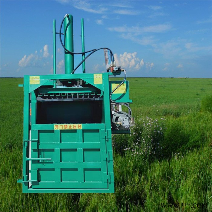 纸箱自动出料立式液压打包机 启硕废旧铜线铝线压块机 金属钢筋打包机价格图2