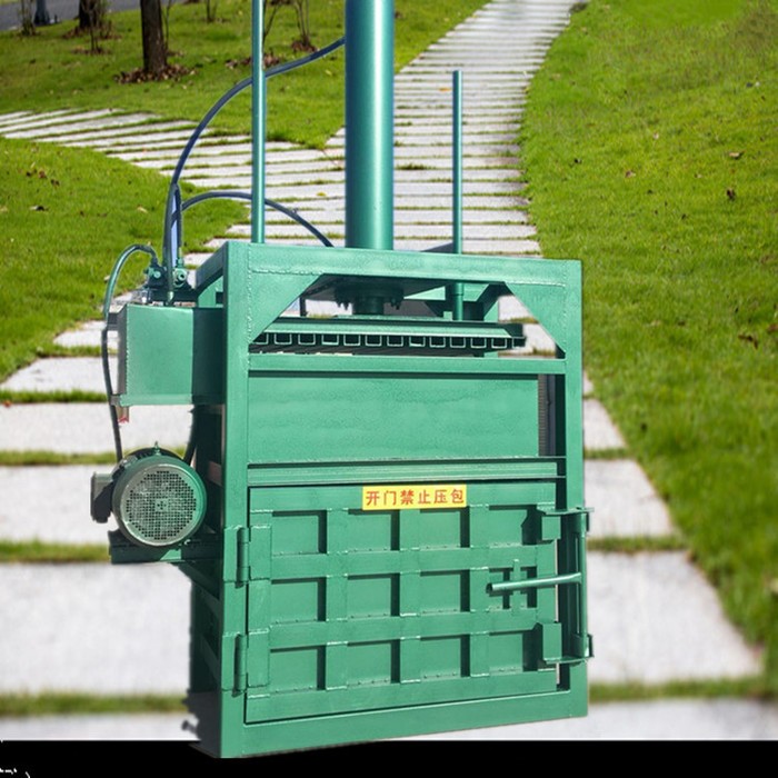 纸箱自动出料立式液压打包机 启硕废旧铜线铝线压块机 金属钢筋打包机价格图6