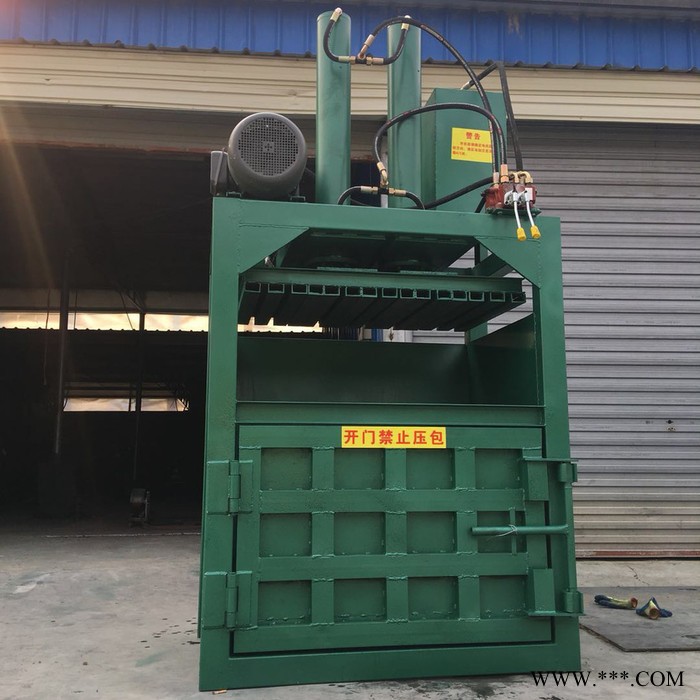 佳鑫机械 油桶易拉罐压扁机 秸秆铁桶液压压包机 松软铝线打捆机厂家图4