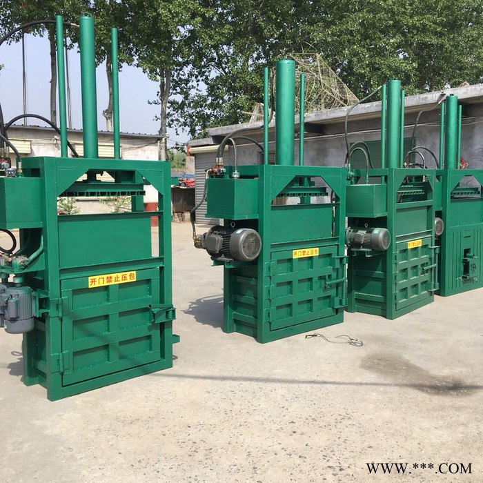 佳鑫机械 油桶易拉罐压扁机 秸秆铁桶液压压包机 松软铝线打捆机厂家图2