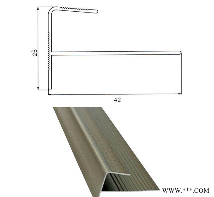 【和博装饰】铝合金地板收边条 氧化铝合金镜框 香槟色相框型材图3