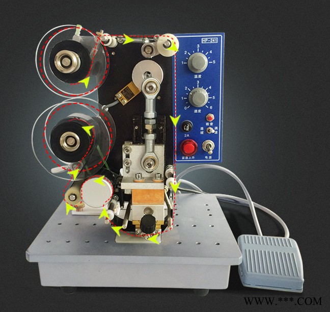 小型塑料袋铝箔袋三排日期打码机 标签电动打码机 塑料袋半自动色带打码机图4