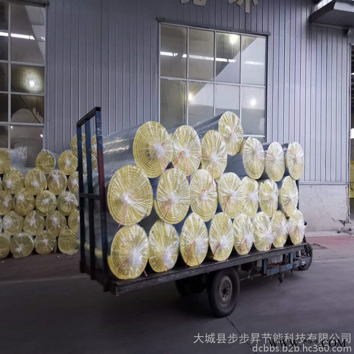 钢结构保温玻璃棉 步步昇批发吸音玻璃棉板 铝箔玻璃棉卷毡图3