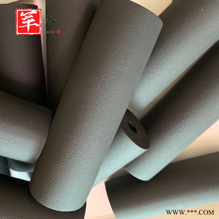 【军禾】现货批发pet铝箔复合橡塑管 阻燃保温空调橡塑管厂 橡塑海绵管壳 橡塑管厂家图6