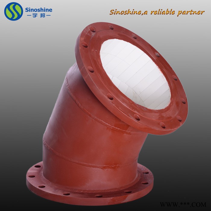 陶瓷弯头 内衬耐磨贴片弯头  氧化铝耐磨陶瓷复合管件  陶瓷弯头90度 45度   耐磨陶瓷贴片 耐磨弯头图2