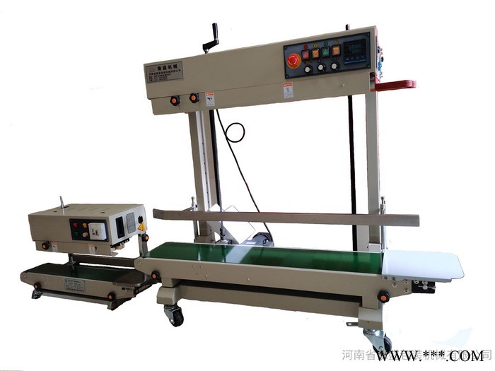 大米铝箔PE薄膜袋连续封口机 铝箔厚袋包装机 立式大米封口机图3