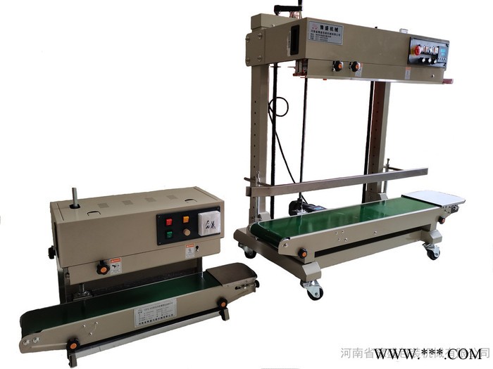 大米铝箔PE薄膜袋连续封口机 铝箔厚袋包装机 立式大米封口机图4