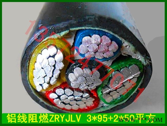 铝电缆5芯3*50/70/95/120平方铝线3+2国标阻燃三相五线 铠装地埋图4