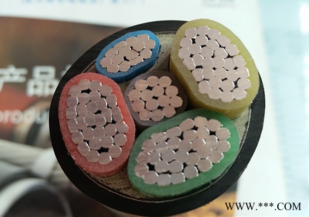 铝电缆5芯3*50/70/95/120平方铝线3+2国标阻燃三相五线 铠装地埋图2