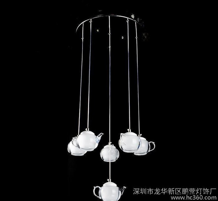 新款吊灯 新品创意个性铝线led餐厅吊灯茶壶吊灯灯客厅灯卧室图2