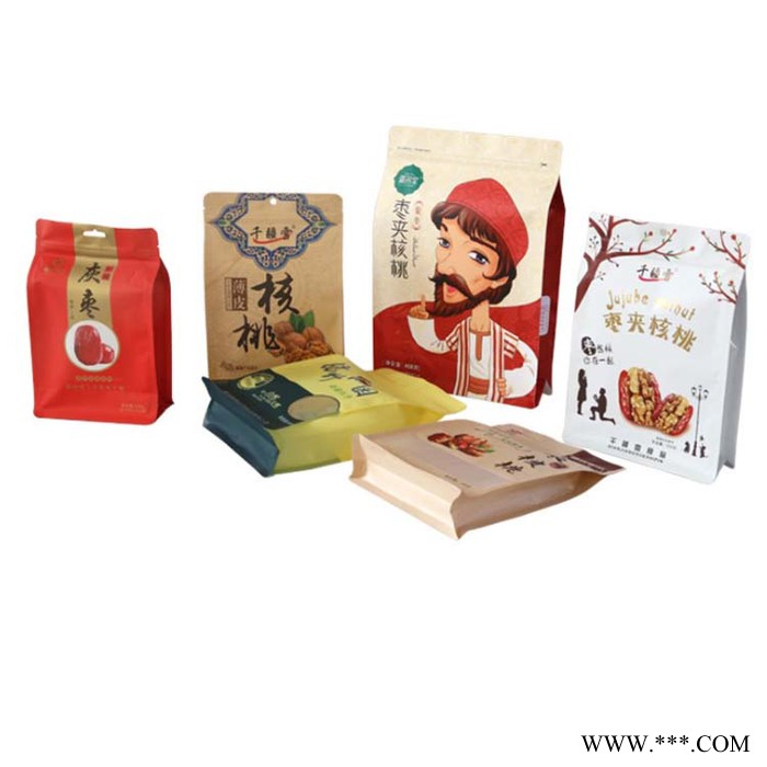 骏跃 自封包装袋  牛皮纸自封拉链袋 八边封坚果食品自立袋 磨砂铝箔自立自封袋生产厂家 材质价格图2
