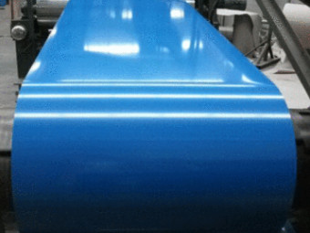镜面彩涂铝卷，蓝色涂层铝板，1060彩涂铝板，铝卷 彩涂铝卷拉丝分条覆膜图6