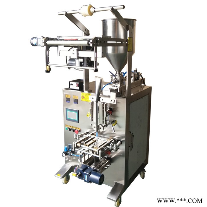 酱料包装机 抑菌免洗洗手液铝箔袋自动包装机 袋装药膏包装机 膏体蜂蜜三边封立式包装机图4